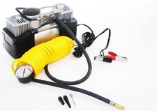 Mini bomba de aire de metal portátil 12v compresor inflador de neumáticos con manguera + medidor