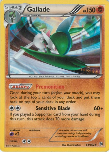 Pokémon TCG XY - BREAKthrough Gallade 84/162 Holo Rare