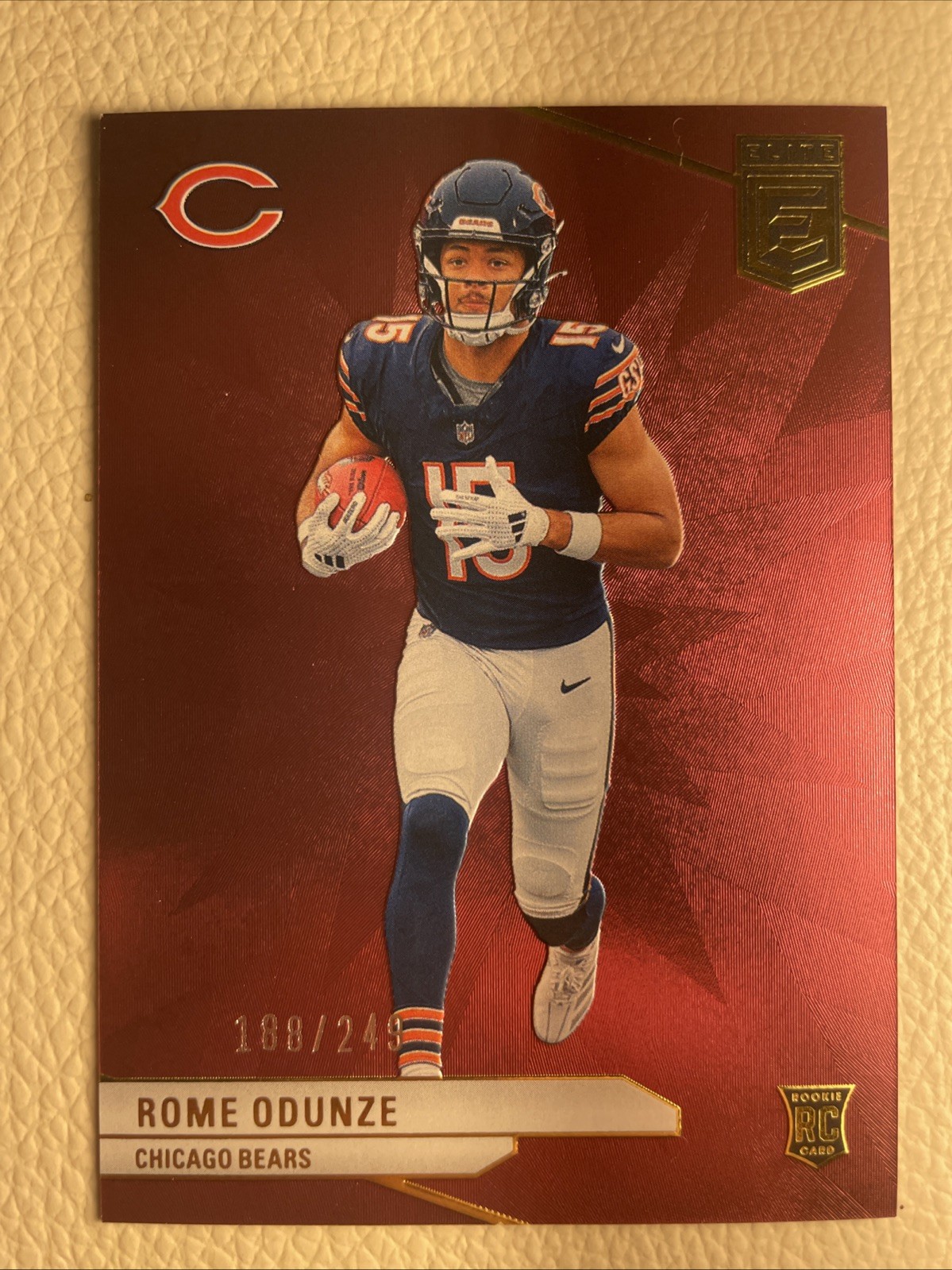 2024 Panini Donruss Elite - Rookies Rome Odunze #103 Maroon /249 (RC)