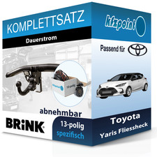 Für Toyota Yaris 02.20- BRINK Anhängerkupplung abnehmbar + 13polig E-Satz neu