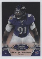 2012 Bowman Sterling Black Refractor 66/75 Courtney Upshaw #75 0f3