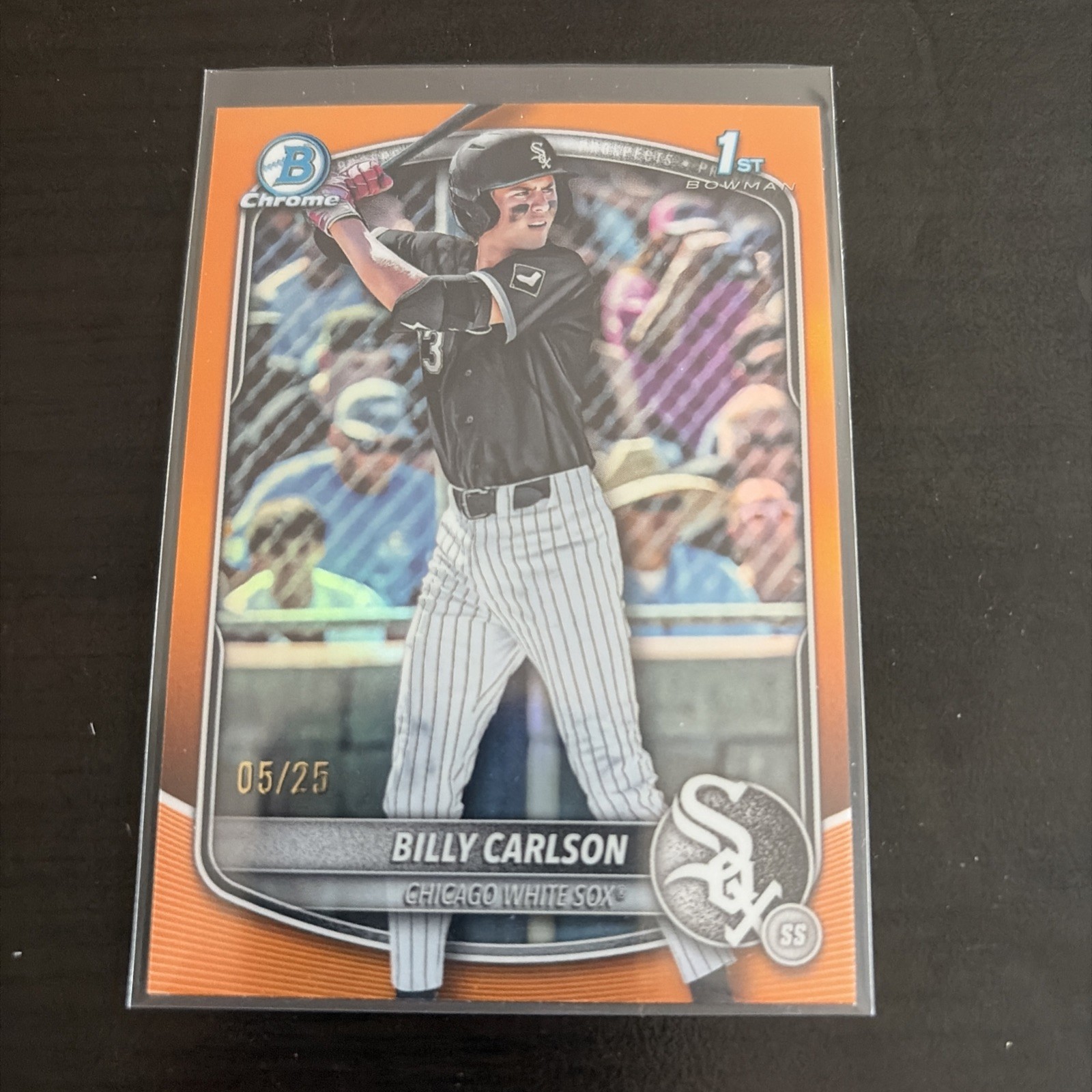 2025 Bowman Draft Chrome Billy Carlson 1st Bowman #BDC-10 Orange Refractor /25