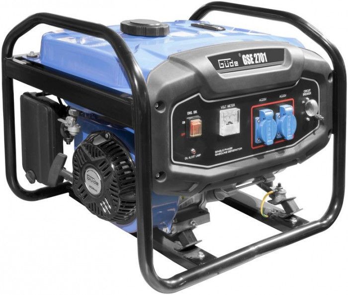 Groupe électrogène Güde GSE 2701 essence avec moteur 4 temps de 2000W pour chantiers