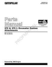 Caterpillar Cat 375 375 L Excavator Custom Attachments Parts Catalog Manual