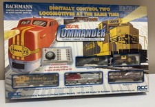BACHMANN HO SANTA FE DIGITAL COMMANDER DIESEL TRAIN SET DCC USED