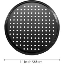 Round Pizza Pan/Tray with Holes for Oven Perforated Baking Kitchen Tool 28cm