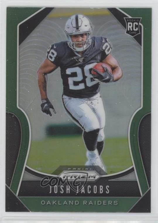 2019 Panini Prizm Rookies Green Prizm Josh Jacobs #323 Rookie RC 15wb