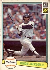 1982 Donruss Baseball Card #535 Reggie Jackson Outfield New York Yankees