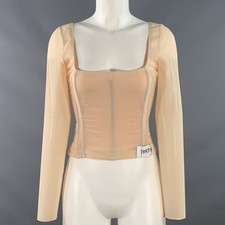 DOLCE & GABBANA SS23 1997-98 Re-issue Size 6 Beige Silk Blend Corset Dress Top