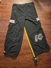 Kikwear Pants large 20" pipes polycotton black reflective rave goth 50359r lgbtq