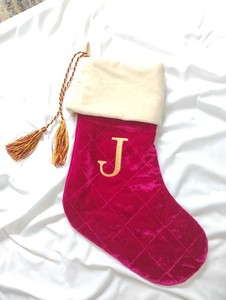 Ruby Red Velvet Christmas Stocking
