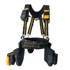 MELOTOUGH 28 bolsillos Pro Cinturón de herramientas amarillo con tirantes