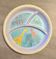 Giraffe Elephant Tiger Bird Turtle Kids Toddler Divided Plate Carter's 2015