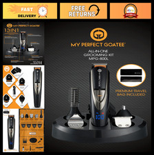 13-in-1 Men's Grooming Kit - LED Beard Trimmer, Waterproof, Cordless, Travel Bag