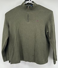 Polo Ralph Lauren Estate Rib Long Sleeve Quarter Zip Pullover Green Size XL