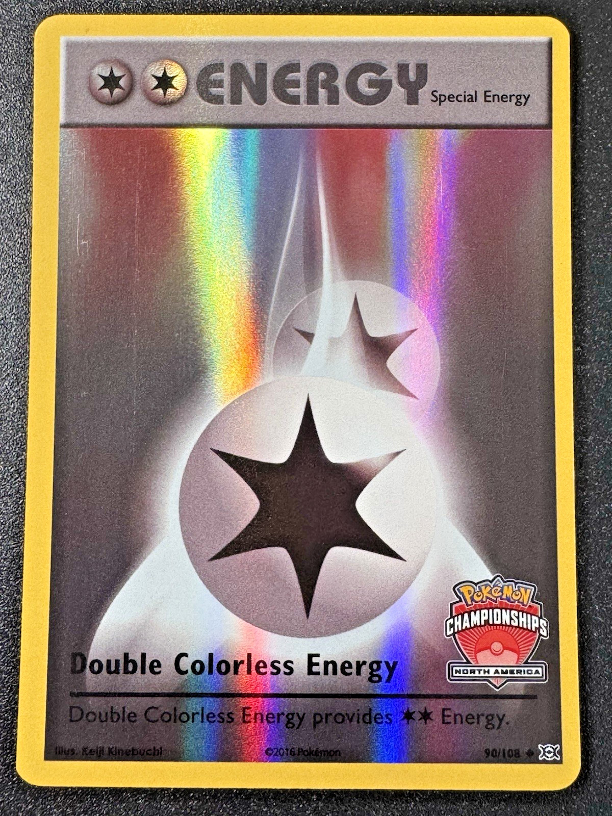 North America Championships Double Colorless Energy 90/108 Pokemon Card Rare NM