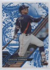 2017 Topps High Tek Pattern 1 Blue Rainbow 51/75 Carlos Correa #HT-CC 00jz