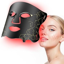 LED Light Therapy Mask E106A for Face, Infrared Red Light Therapy Mask 7 Color