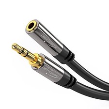 (TG. 10 Metri) KabelDirekt Pro Series Cavo audio stereo jack aux 3,5 mm, Nero/Gr
