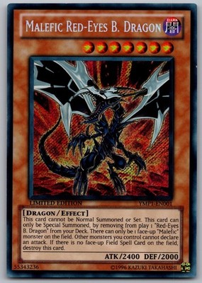 Malefic Red-Eyes B Dragon Limited Secret Rare Bonds Beyond Time MovieYMP1-EN001
