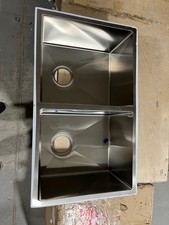32 Inch Undermount Handmade Double Bowl Stainless Steel Kitchen Sink