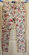 OLD NAVY ROCKSTAR JEGGINGS CHILD'S SIZE REGULAR 14 - MULTI-COLOR FLORAL DESIGN