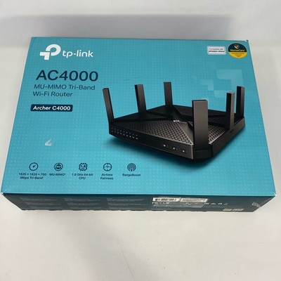 TP-Link Archer C4000 AC4000 Tri-Band Wi-Fi Router - Black
