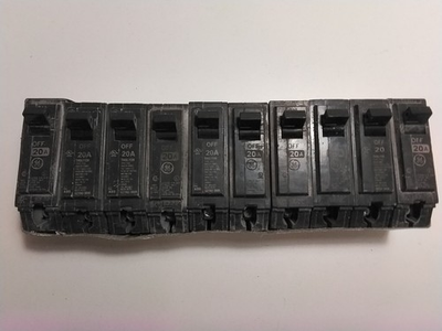 #ad #ad General Electric In Circuit Breaker 1P 20A Lot of Ten 10 Ct $50.00
