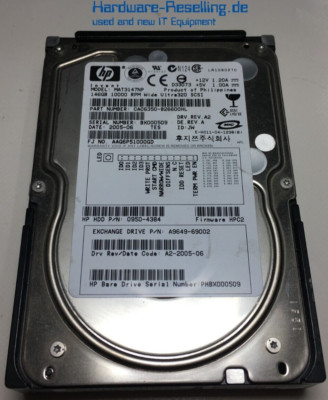 HP Fujitsu 146GB 3,5'' SCSI U320 10K 8MB MAT3147NP 0950-4384 A9649-69002