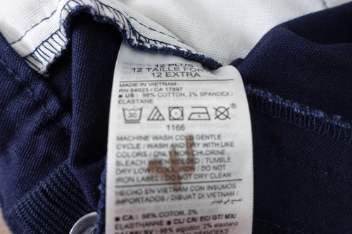 Old Navy Girls Size 12 Plus Ink Blue School Uniform Skinny Chino Pants New - Picture 3 of 4