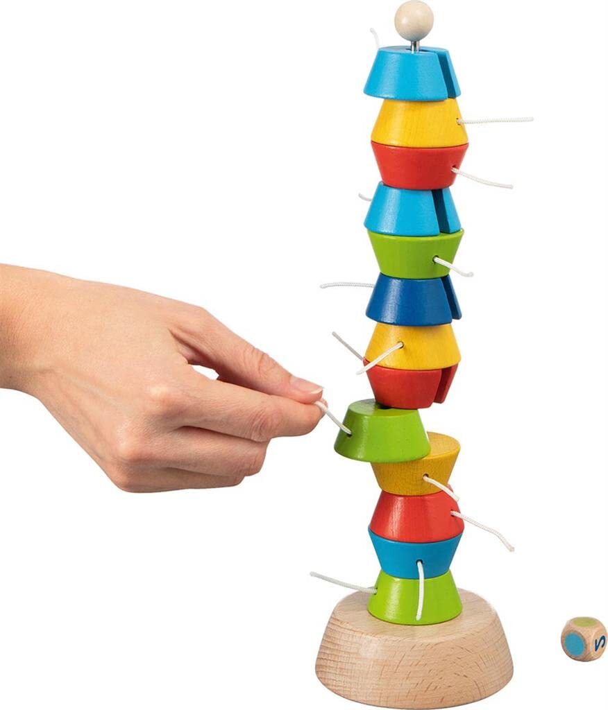 Goki 56752 Tugie Balance Tower Shapes and Colors, Multicoloured