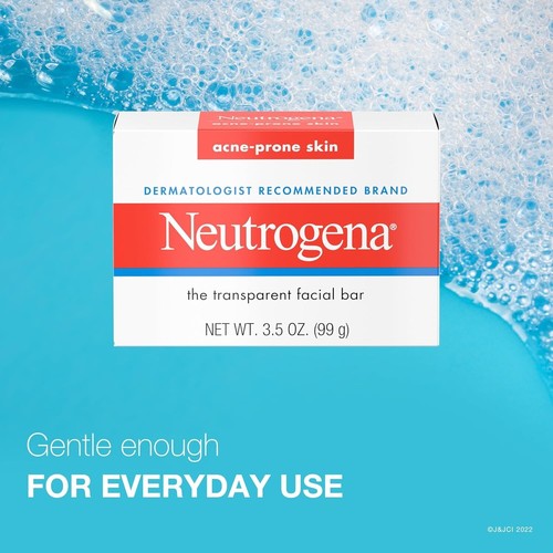 Neutrogena Facial Cleansing Bar For Acne-Prone Skin - 3.5oz (New),No Detergents - Picture 2 of 3