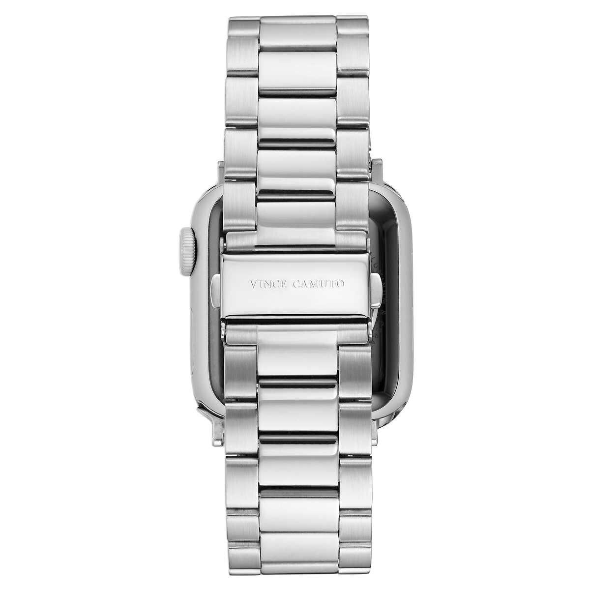 Vince Camuto Men's Apple Watch Band Set Silver 42/44/45mm New