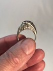 Huge Mandarin Garnet Power Ring Portuguese Round Cut 18K White Gold 9.44 Carats — photo 5