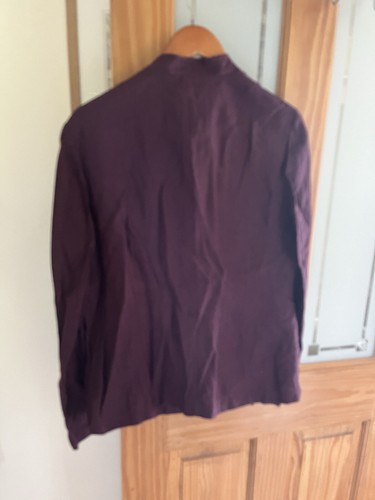 Country Casuals Ladies Aubergine Linen Jacket UK 16 - Picture 8 of 8