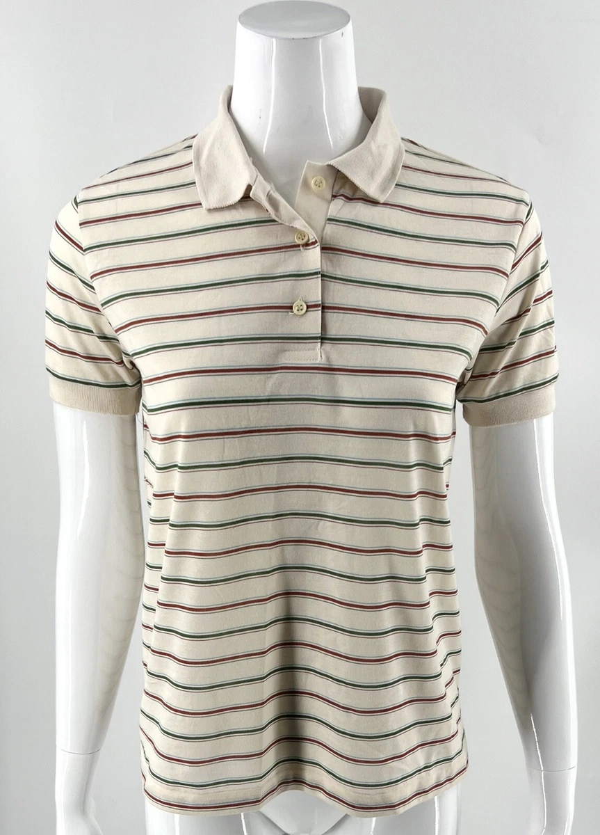 Cream polo shirt ladies top