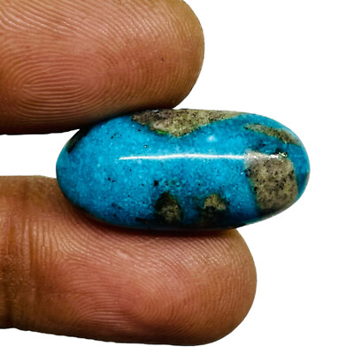 Selene Gems 25 Cts Natürlicher Türkis 25x12,5 mm Oval Cabochon Blau