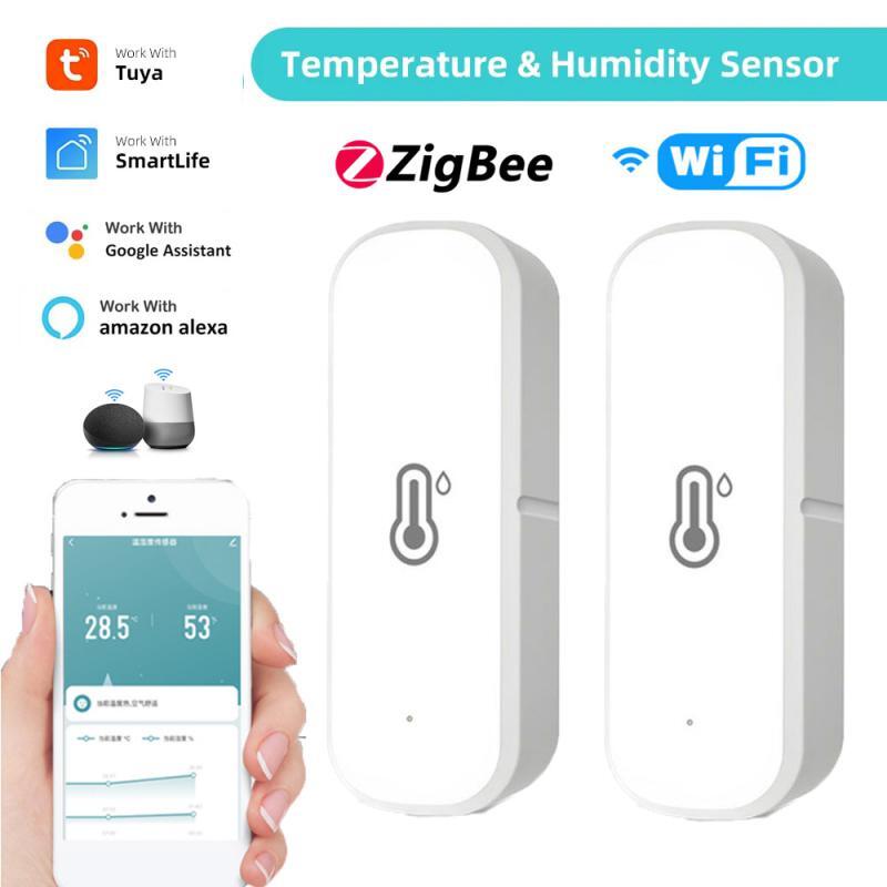 Tuya Zigbee/WiFi Smart Temperature Humidity Sensor Indoor Hygrometer Thermometer