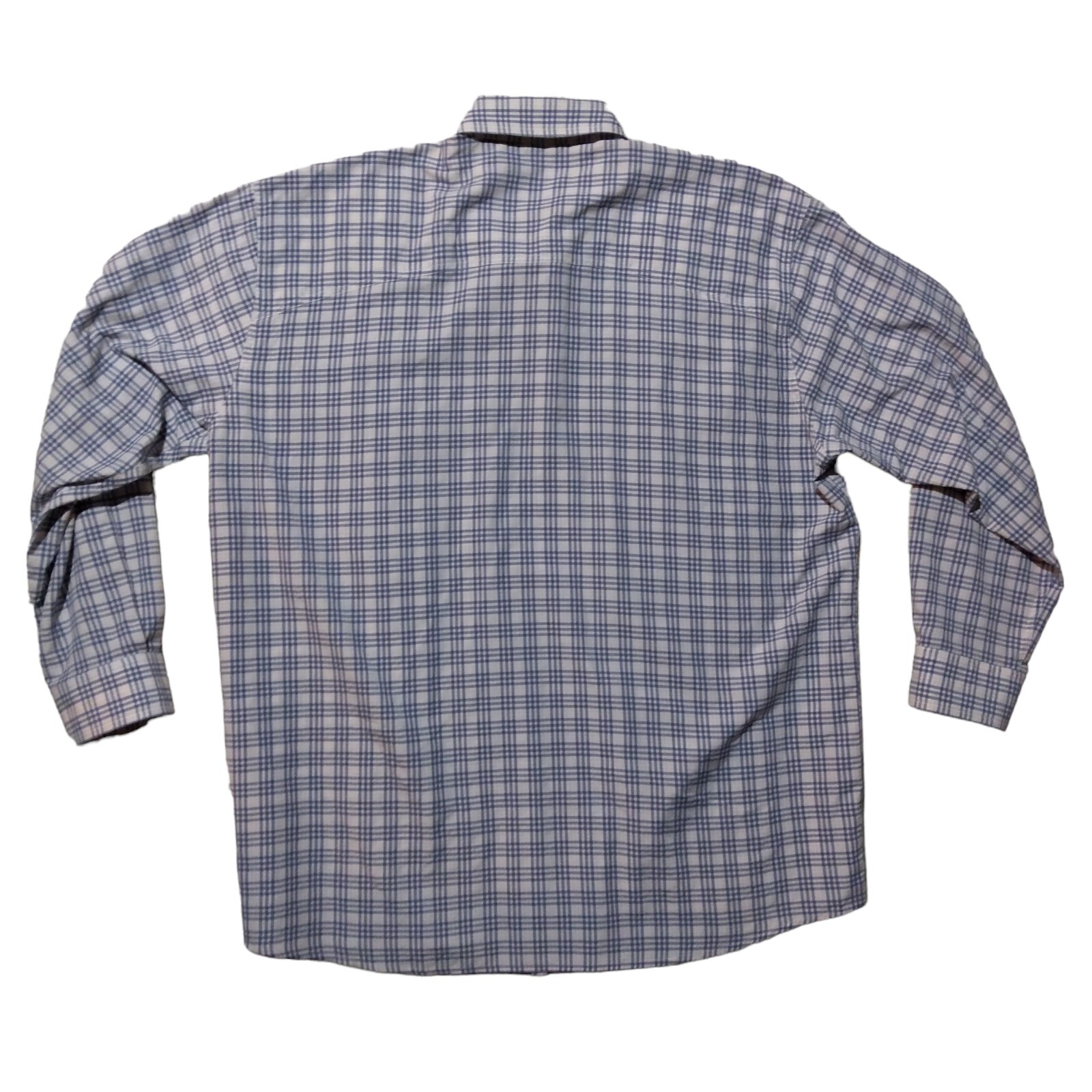 Orvis Trout Bum shirt mens XL XLarge blue checker button fishing long