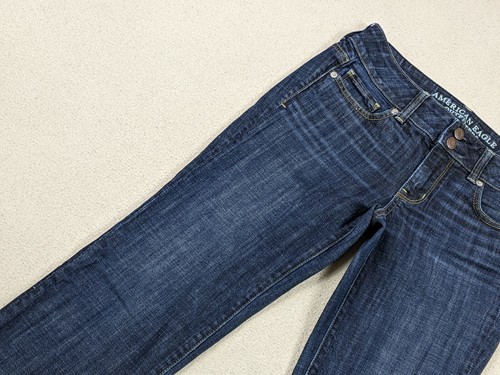 American Eagle Low Rise Artist Crop Stretch Jeans Dark Wash Women's Size 2 - Bild 4 von 12