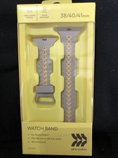 Silicone Apple Watch Band 38/40mm Gray/Yellow - All in Motion Odor Resistant