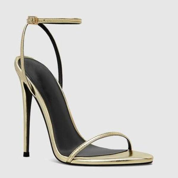 PANTOFOLA D’ORO Scarpe sandali donna punta aperta a spillo festa cinturino alla caviglia tacco alto oversize nuove