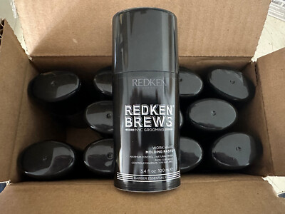 #ad DEALER LOT: 12 PCS 1 CASE Redken Brews Work Hard Molding Paste 3.4 oz Pump $66.00