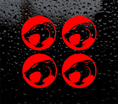 4 x THUNDERCAT DECAL LOGO FOR CAR/VAN/LAPTOP VINYL STICKER FUNNY HUB CAP DUB JDM
