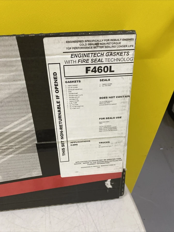 ENGINETECH GASKET SEALS SET PN F460L + FIRE SEAL TECH FITS 85-87 F250 F350 E SER - Image 2 of 4