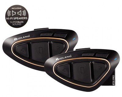 Interfono Moto Bluetooth MIDLAND Btx1 Pro Doppio Ideale per Pilota  Passeggero | eBay