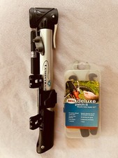 Lumintrail Mini Bike Bicycle Pump 120 PSI Frame Mount & Bell Deluxe Patch Kit