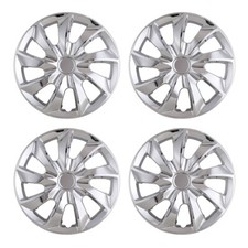 16 Inch Black Chrome Wheel Covers Snap On Full Hub Caps Fit R16 Tiresteel Rim