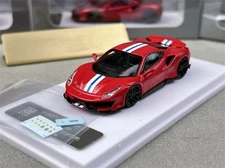 DCM 1/64 Scale Ferrari Novitec 488 Pista Red2 Diecast Car Model Gift