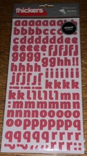 AMERICAN CRAFT THICKERS RED FOAM Alphabet Alpha LETTER NUMBER Scrapbook STICKER